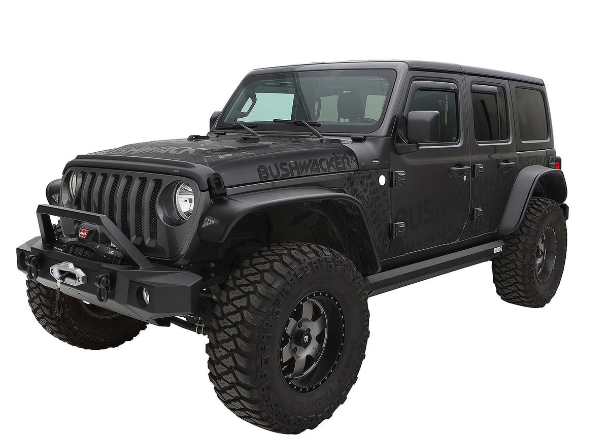 Bushwacker Flat Style Fender Flares Jeep Wrangler JL (2018-2022) Front ...