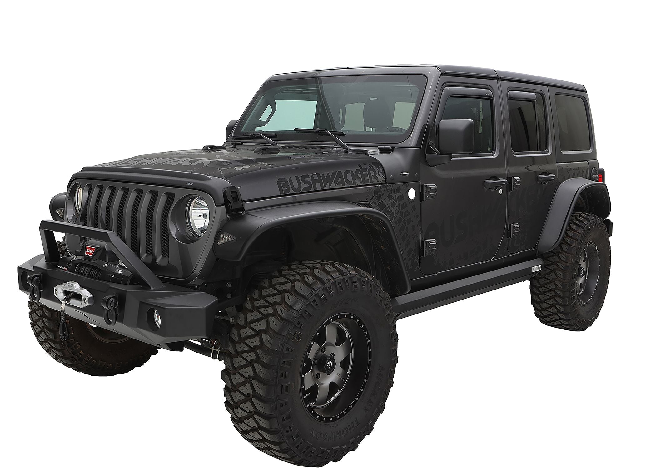 Bushwacker Flat Style Fender Flares Jeep Wrangler Jl (2018-2022) Front 