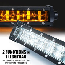 Load image into Gallery viewer, Xprite LED Light Bar with Amber Backlight (Double Row) Sunrise Series - 9.5" &amp; 22" - 9.5" Alternate Image