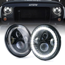 Load image into Gallery viewer, 152.99 Xprite 7" 90W LED Headlights Jeep Wrangler (97-18) White / Red / Blue / Green Halo - Redline360 Alternate Image