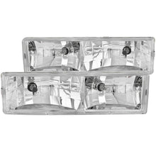 Load image into Gallery viewer, Anzo Crystal Headlights Chevy Suburban (1992-1999) Chrome or Smoke Lens - Chrome Alternate Image