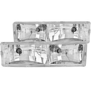 131.35 Anzo Crystal Headlights Chevy Blazer [Full-Size] (1992-1994) Chrome or Smoke Lens - Redline360