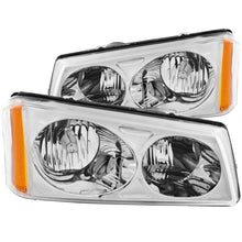 Load image into Gallery viewer, 229.64 Anzo Crystal Headlights Chevy Silverado / Avalanche (03-06) Black or Chrome Housing - Redline360 Alternate Image