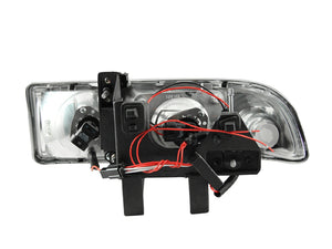 214.22 Anzo Projector Headlights Chevy S-10 / Blazer S-10 (98-05) [w/ LED Halo] Black or Chrome Housing - Redline360
