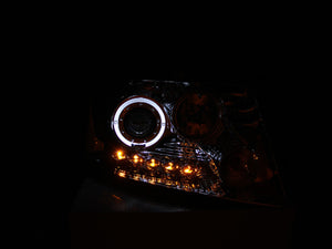 252.77 Anzo Projector Headlights Ford F150 (04-08) [Black or Chrome Housing] w/ Single or Dual LED /  U-Bar Halo - Redline360