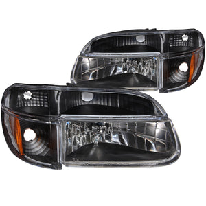 158.37 Anzo Crystal Headlights Ford Explorer (95-01) [w/ Corner Light - 2 PC] Black or Chrome - Redline360