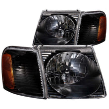 Load image into Gallery viewer, Anzo Crystal Headlights Ford Explorer Sport Trac (01-05) Sport (01-03) [Black Housing w/ Corner Light - 2PC] 111041 - Default Title Alternate Image
