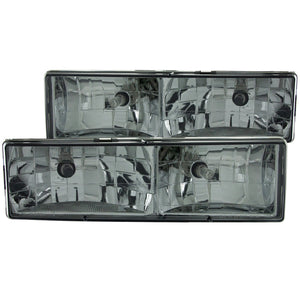 131.35 Anzo Crystal Headlights Chevy Blazer [Full-Size] (1992-1994) Chrome or Smoke Lens - Redline360