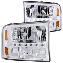 Load image into Gallery viewer, 218.62 Anzo Crystal Headlights Ford F250/F350/F450 Super Duty (99-04) [w/ LED - 2PC] Black or Chrome Housing - Redline360 Alternate Image