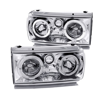 212.82 Anzo Crystal Headlights Toyota Land Cruiser FJ82 (91-94) [Chrome Housing w/ LED Halo] 111092 - Redline360