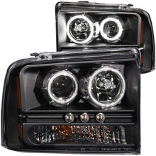 Load image into Gallery viewer, 290.23 Anzo Projector Headlights Ford F250/F350/F450/F550 Super Duty (05-07) [SMD LED Halo] Black or Chrome Housing - Redline360 Alternate Image