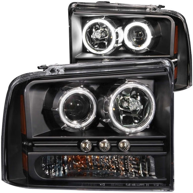 290.23 Anzo Projector Headlights Ford Excursion (2005) [SMD LED Halo] Black or Chrome Housing - Redline360