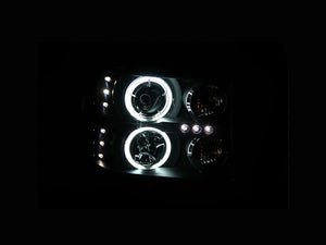 332.69 Anzo Projector Headlights GMC Sierra 1500/2500/3500 (07-13) [w/ CCFL Halo] Black or Chrome Housing - Redline360