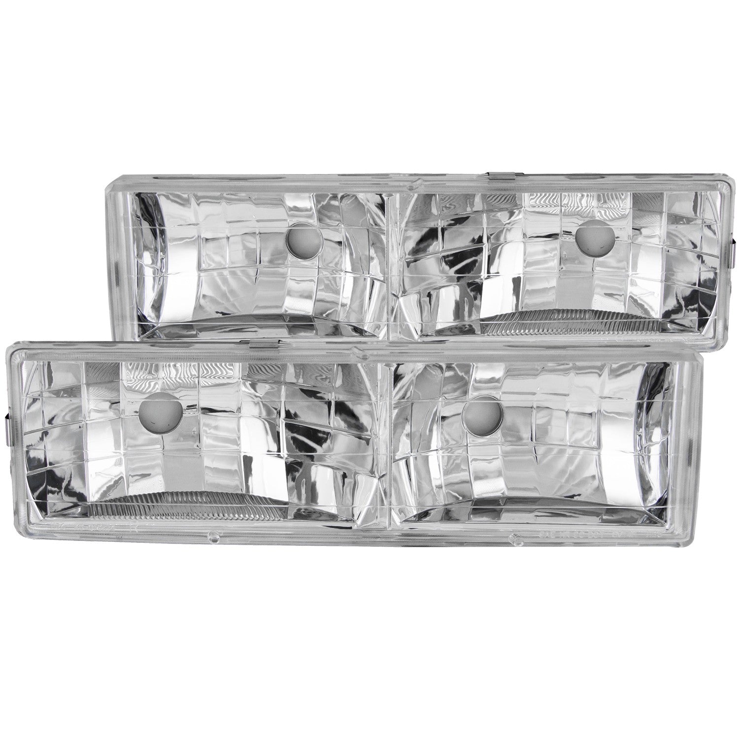 ANZO Crystal Headlight Set w/ Light Bar & Side Markers Chevy Blazer 92-94 / C1500 88-98 (111529)