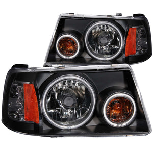 242.37 Anzo Crystal Headlights Ford Ranger (01-11) [w/ SMD LED Halo - 1 PC] Black or Chrome - Redline360