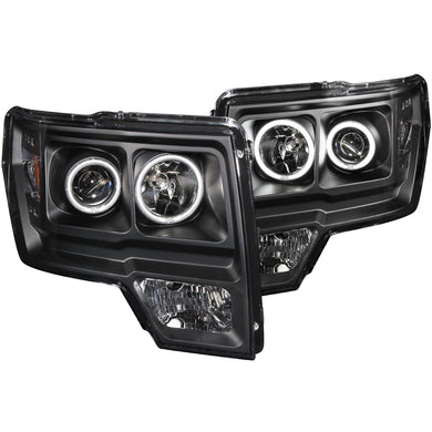385.03 Anzo Projector Headlights Ford F150 Incld. Raptor (09-14) [Black or Chrome Housing] LED / U-Bar / SMD LED Halo - Redline360