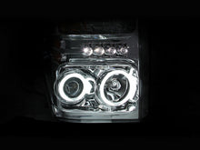 Load image into Gallery viewer, Anzo Projector Headlights Ford F250/F350/F450/F550 Super Duty (08-10) w/ SMD LED or U-Bar Halo - SMD LED / Black Alternate Image