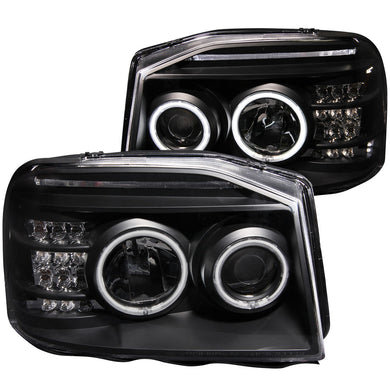 344.54 Anzo Projector Headlights Nissan Frontier (01-04) SMD LED Halo - Black - 111172 - Redline360