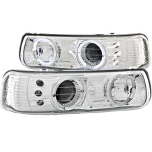 Load image into Gallery viewer, 212.79 Anzo Projector Headlights Chevy Silverado 1500/2500 (99-02) 3500 (01-02) [w/ LED Halo] Black or Chrome Housing - Redline360 Alternate Image