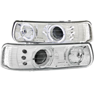 212.79 Anzo Projector Headlights Chevy Silverado 1500/2500 (99-02) 3500 (01-02) [w/ LED Halo] Black or Chrome Housing - Redline360