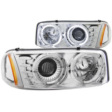 Load image into Gallery viewer, 229.64 Anzo Projector Headlights GMC Sierra (99-06) [w/ LED Halo] Black or Chrome Housing - Redline360 Alternate Image