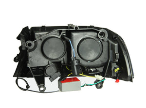 223.61 Anzo Projector Headlights Dodge Dakota (97-04) Durango (98-03) [w/ LED Halo - 1 PC] Black or Chrome Housing - Redline360