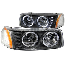 Load image into Gallery viewer, 221.43 Anzo Crystal Headlights GMC Sierra (1999-2006) [w/ Halo LED] Black or Chrome Housing - Redline360 Alternate Image