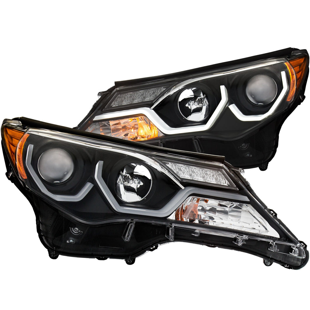 463.58 Anzo Projector Headlights Toyota RAV4 (13-15) Plank Style Halo - Black Housing - 111332 - Redline360