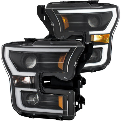 442.79 Anzo Projector Headlights Ford F150 (15-17) [w/ Plank Style Halo] Black or Chrome - Redline360
