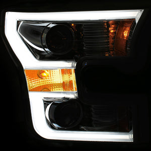 495.42 Anzo Projector Headlights Ford F150 Non-HID Model (15 -17) [w/ Switchback Halo] Black or Chrome - Redline360