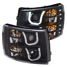 Load image into Gallery viewer, 448.00 Anzo Projector Headlights Silverado 1500 (07-13) 2500HD/3500HD (07-14) LED U Bar or Plank Style Halo - Redline360 Alternate Image