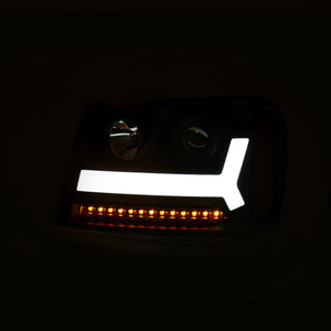 372.62 Anzo Projector Headlights Chevy Trailblazer LT (06-09) [w/ Plank Style Halo] Black or Chrome Housing - Redline360