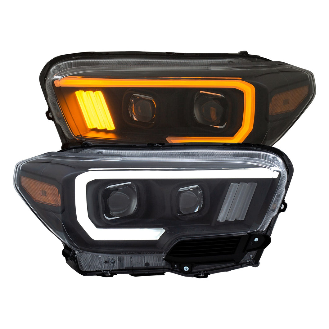 Anzo Projector Headlights Toyota Tacoma (16-18) w/ Plank Style Halogen ...