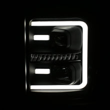 Load image into Gallery viewer, Anzo Projector Headlights Ford F250 F350 F450 F550 Super Duty (11-16) w/ Plank Style Halo &amp; Switchback Headlights] - Black Alternate Image