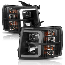 Load image into Gallery viewer, 457.14 Anzo Projector Headlights Chevy Silverado (07-13) Plank Halo &amp; Switchback Turn Signal - Black or Chrome - Redline360 Alternate Image