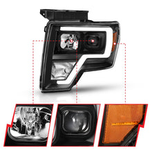 Load image into Gallery viewer, 370.30 Anzo Projector Headlights Ford F150 (09-14) [w/ Plank Style Light Bar Halo] Black or Chrome Housing - Redline360 Alternate Image