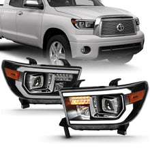 Load image into Gallery viewer, 419.30 Anzo Projector Headlights Toyota Sequoia (08-16) Tundra (07-13) Black Plank Style - LED DRL - 111447 - Redline360 Alternate Image