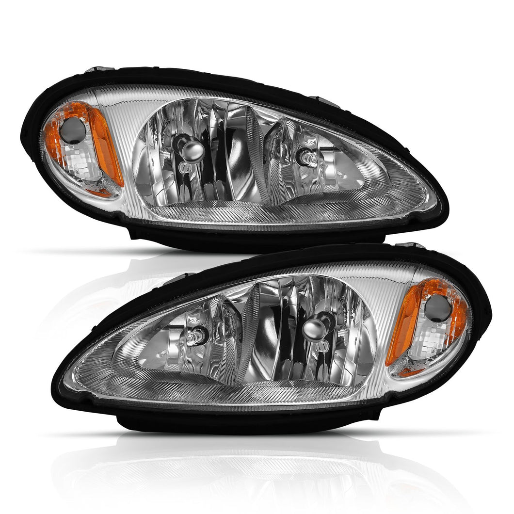 158.02 Anzo Crystal Headlights Chrysler PT Cruiser (01-05) [Chrome w/ Amber Housing- OE] 111472 - Redline360