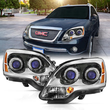 Load image into Gallery viewer, 411.48 Anzo Crystal Headlights GMC Acadia (07-12) [Chrome Housing w/ Amber - OE] 111476 - Redline360 Alternate Image