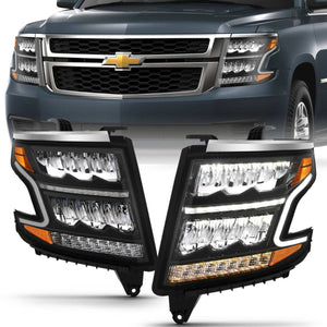 649.95 Anzo Projector Headlights Tahoe/Suburban (15-20) LED Plank Style w/ Sequential Turn Signal - Redline360