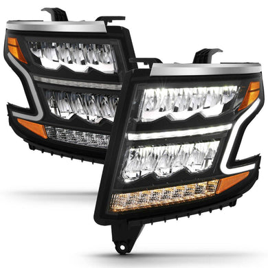 649.95 Anzo Projector Headlights Tahoe/Suburban (15-20) LED Plank Style w/ Sequential Turn Signal - Redline360