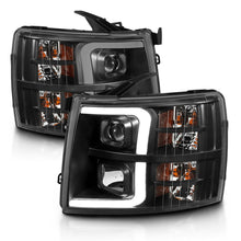 Load image into Gallery viewer, 366.82 Anzo Projector Headlights Chevy Silverado 1500/2500/3500 (07-13) 1500 Hybrid (09-13) [w/ Plank Style Halo] Black or Chrome Housing - Redline360 Alternate Image