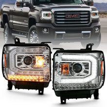 Load image into Gallery viewer, 433.22 Anzo Projector Headlights GMC Sierra 1500 w/ HID (16-19) Plank Style Halo &amp; LED Sequential Turn Signal - Black/Chrome - Redline360 Alternate Image