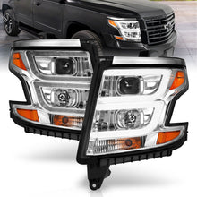 Load image into Gallery viewer, 495.42 Anzo Projector Headlights Tahoe/Suburban (15-20) Plank Style Halo w/ DRL - Black or Chrome - Redline360 Alternate Image