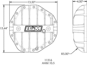 307.95 B&M Differential Cover Dodge Ram 1500/2500/3500 (03-10) AAM 10.5" or 11.5" Bolt Pattern - Redline360