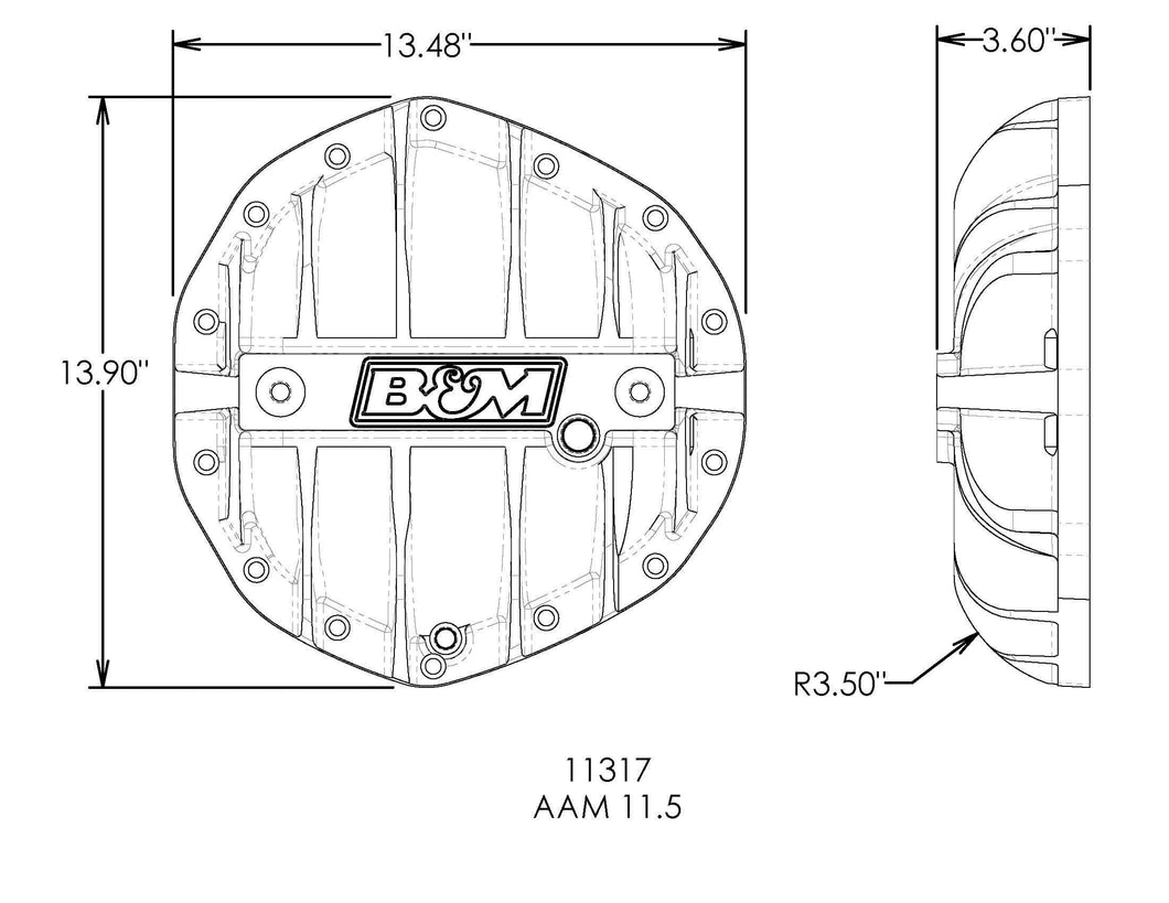 307.95 B&M Differential Cover Dodge Ram 1500/2500/3500 (03-10) AAM 10.5