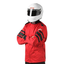 Load image into Gallery viewer, 149.95 RaceQuip 120 Series Pyrovatex Multi Layer Racing Driver Fire Jacket [SFI 3.2A/5] - Black/Red/Blue - Redline360 Alternate Image