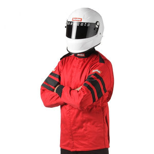 149.95 RaceQuip 120 Series Pyrovatex Multi Layer Racing Driver Fire Jacket [SFI 3.2A/5] - Black/Red/Blue - Redline360