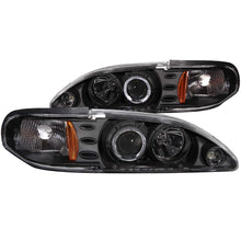 Load image into Gallery viewer, 235.81 Anzo Projector Headlights Ford Mustang (94-98) [w/ LED Halo] Black or Chrome Housing - Redline360 Alternate Image