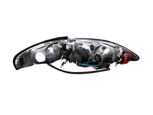 235.81 Anzo Projector Headlights Ford Mustang (94-98) [w/ LED Halo] Black or Chrome Housing - Redline360